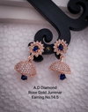 AD Diamond Rose Gold And Silver Designer Jummar Earrings Wholesale Online
